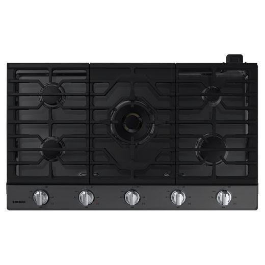 36" Gas Cooktop with Wi-Fi and Bluetooth Connected Black SS