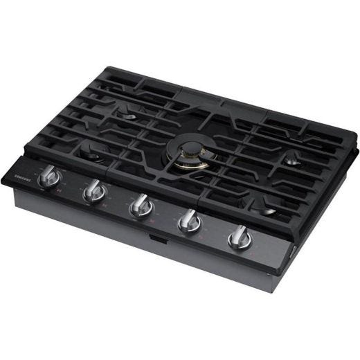 30" 5-Burner Smart Gas Cooktop Black Stainless