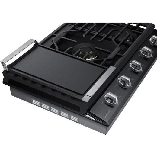 30" 5-Burner Smart Gas Cooktop Black Stainless
