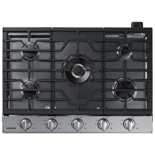 30" 5-Burner Smart Gas Cooktop Stainless Steel