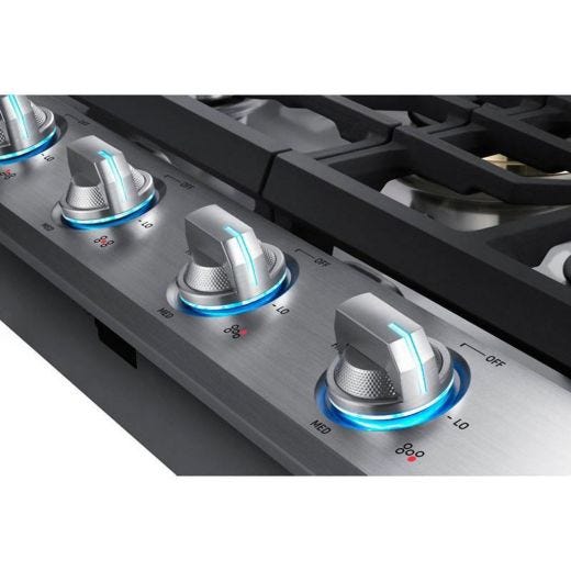 30" 5-Burner Smart Gas Cooktop Stainless Steel