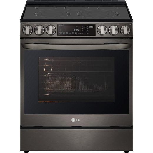 6.3 cu ft. Smart Electric Slide-in Range - Black Stainless