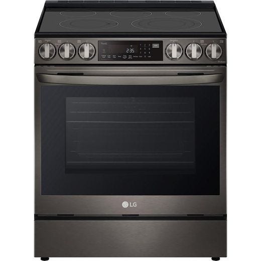 6.3 cu ft. Smart Electric Slide-in Range - Black Stainless