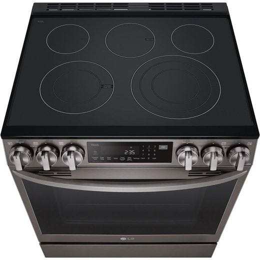 6.3 cu ft. Smart Electric Slide-in Range - Black Stainless