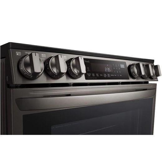 6.3 cu ft. Smart Electric Slide-in Range - Black Stainless