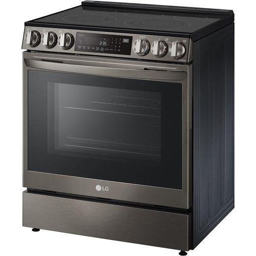 6.3 cu ft. Smart Electric Slide-in Range - Black Stainless