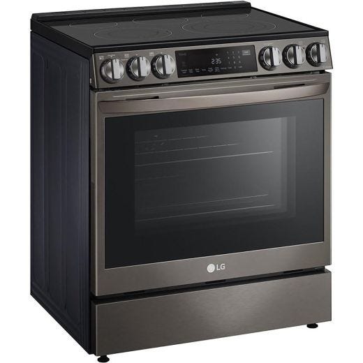 6.3 cu ft. Smart Electric Slide-in Range - Black Stainless