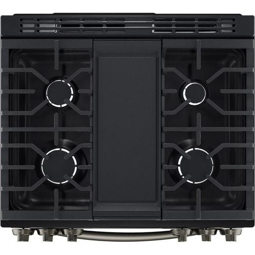 6.3 cu ft. Smart Gas Slide-in Range - Black Stainless Steel