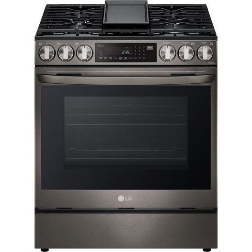 6.3 cu ft. Smart Gas Slide-in Range - Black Stainless Steel