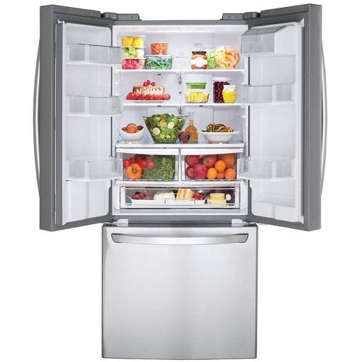 30" 21.8 cu.ft. 3-Door Refrigerator with External Water