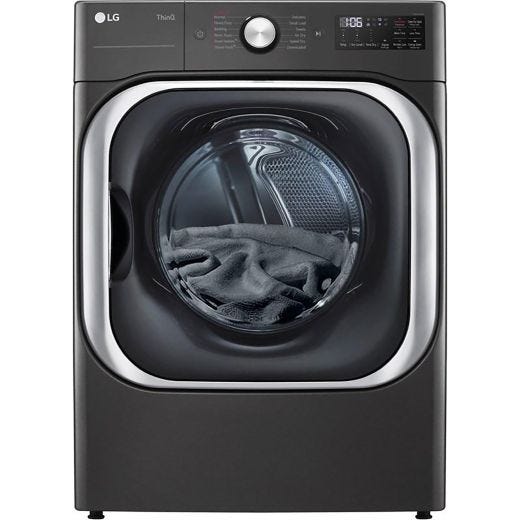 9.0 cu.ft. Wi-Fi Enabled Front Load Dryer in Black Steel