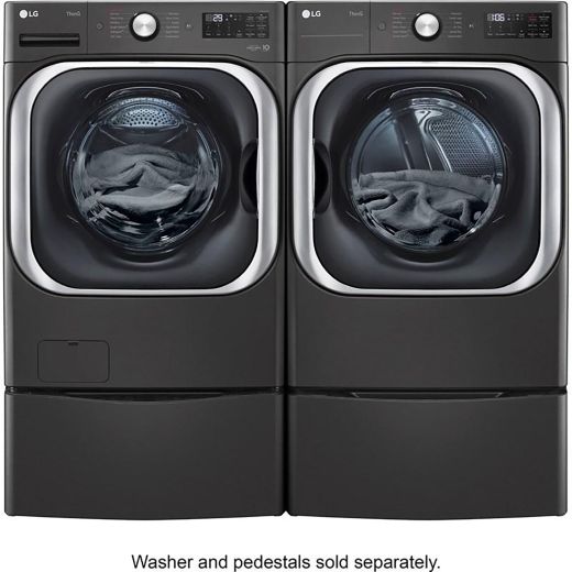 9.0 cu.ft. Wi-Fi Enabled Front Load Dryer in Black Steel