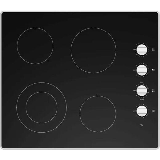 24" Built-In Electric Cooktop Black