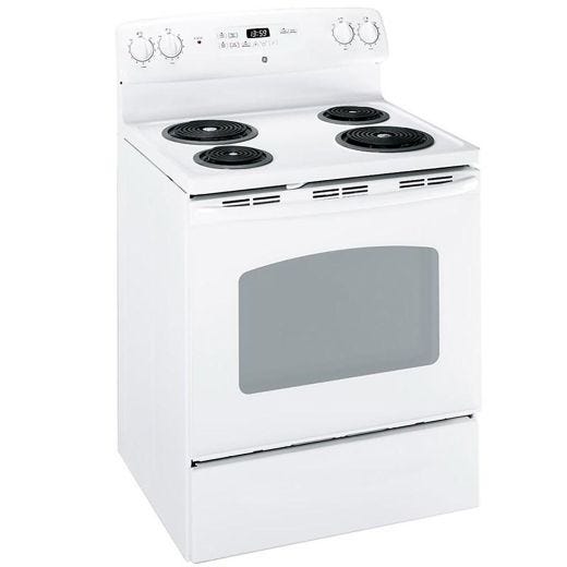 30In Free-standing coil element Electric Range in White