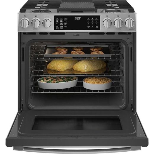 30" Dual Fuel Range with No Preheat Air fry Tech.