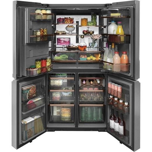 36" 27.4 cu.ft. 4-Door Refrigerator in Platinum Glass
