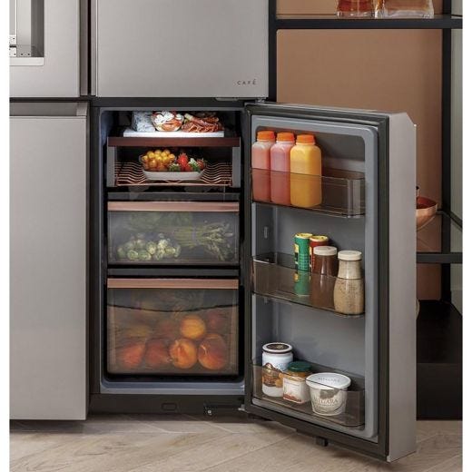 36" 27.4 cu.ft. 4-Door Refrigerator in Platinum Glass