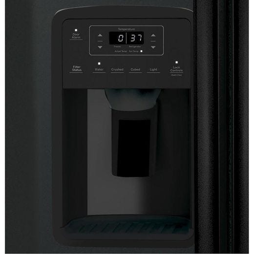 33" 23 cu.ft. Side-By-Side Refrigerator with Water & Ice