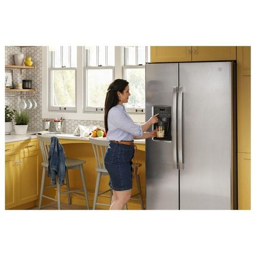 33" 23 cu.ft. Side-By-Side Refrigerator with Water & Ice