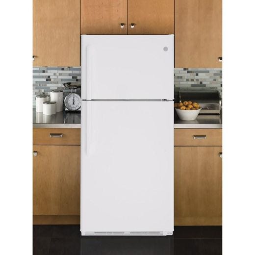 30" 18 cu. Ft. Top Mount No Frost Refrigerator in White