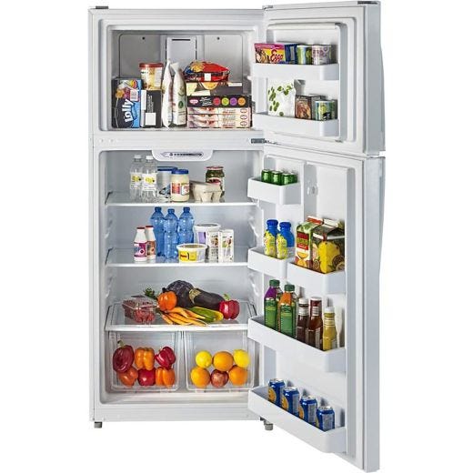 18 cu.ft. Top Freezer Refrigerator white