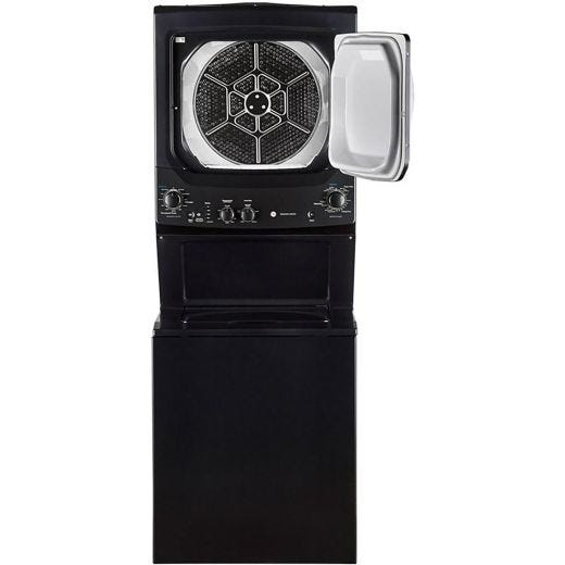 Stacked Washer/Dryer Electric Laundry Center diamond grey