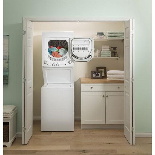 Stacked Washer/Dryer Gas Laundry Center 24"