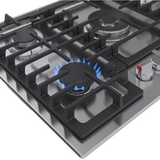 30" Gas Cooktop, 5 Burner, Stainless Steel, FlameSelect®