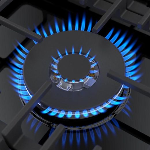 30" Gas Cooktop, 5 Burner, Black Stainless Steel