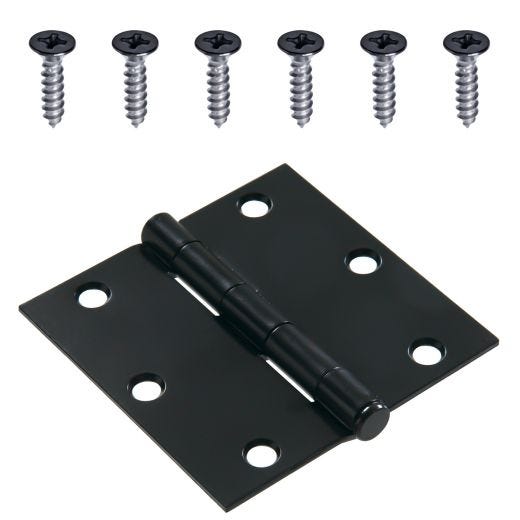 3" Square Black Door Hinge