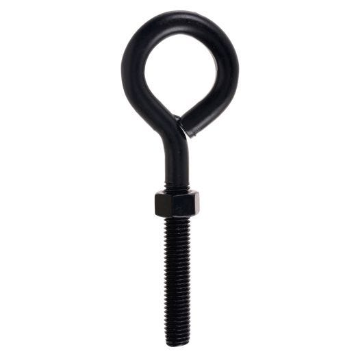 Black Eyebolt With Nut 1/2-13X6"