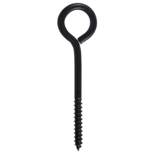 Black Lag Eyebolt 1/4X3-3/4"