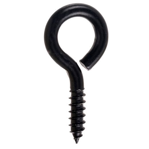 Black Lag Screw Eye .307X2-7/8"