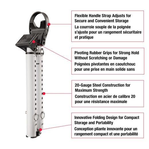 Adjustable Folding Door Security Bar