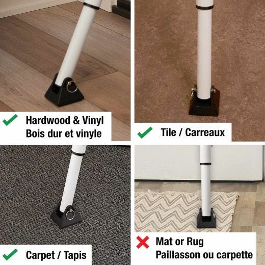 Adjustable Folding Door Security Bar