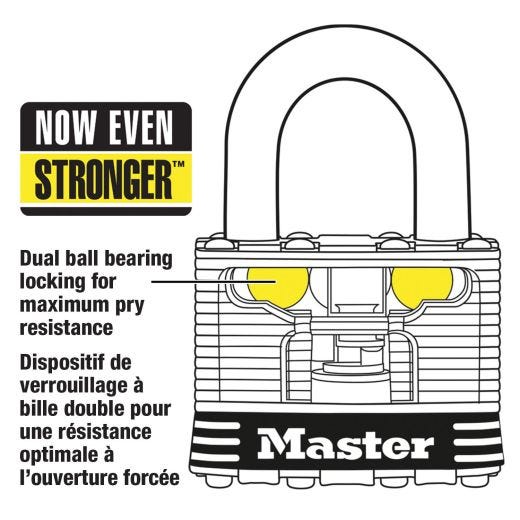 2-1/8" Wide Magnum Laminated Steel Padlock With 2" Shackle