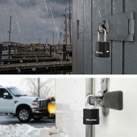 2-1/8" Wide Magnum Laminated Steel Padlock With 2" Shackle