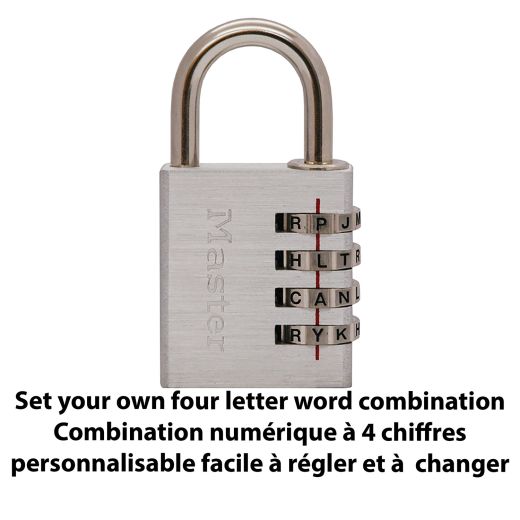 1-9/16" Set Your Own Word Combination Padlock Assorted Color