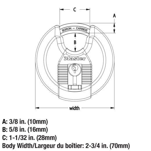 2-3/4" Magnum Stainless Steel Discus Shrouded Shackle-2/Pack