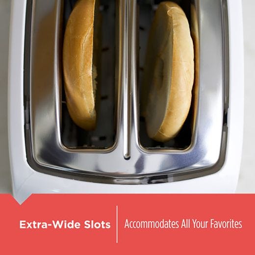 Black + Decker Toaster 2 Slice- White