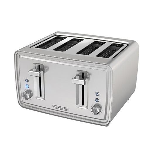 Black + Decker Toaster 4 Slice Stainless Steel