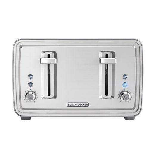 Black + Decker Toaster 4 Slice Stainless Steel