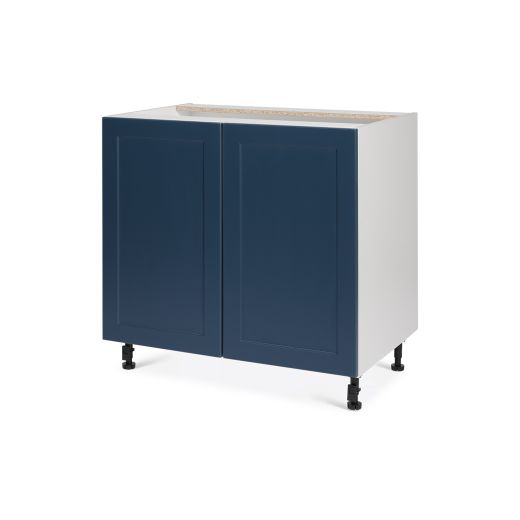 Base Cabinet 2 Door 36 Sink Base Shaker Dark Blue
