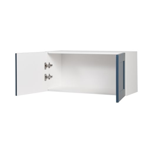 Wall Refrigerator Cabinet 30x14 Shaker Dark Blue