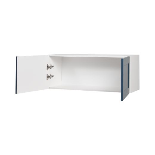 Wall Refrigerator Cabinet 36x14 Shaker Dark Blue