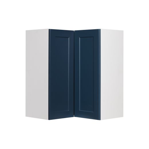 Wall Corner Cabinet 24x24 Shaker Dark Blue