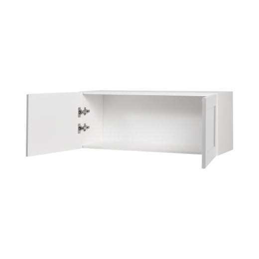 Wall Refrigerator Cabinet 36x14 Shaker Light Grey