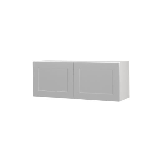 Wall Refrigerator Cabinet 36x14 Shaker Light Grey