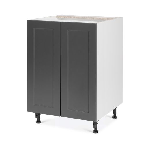 Base Cabinet 2 Door 24 Shaker Moonlight Grey