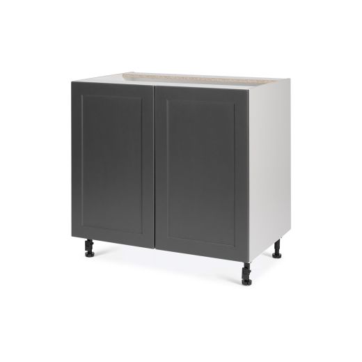 Base Cabinet 2 Door 36 Sink Base Shaker Moonlight Grey